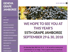 Tablet Screenshot of grapejamboree.com